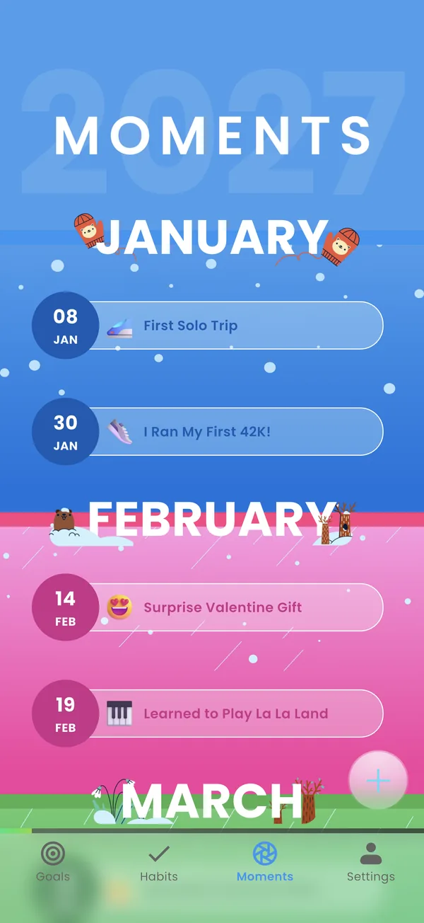 Moments from January and February