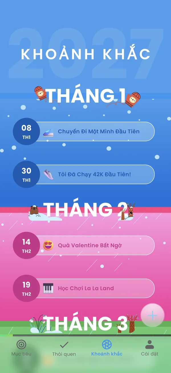 Khoảnh khắc của tháng Một và tháng Hai